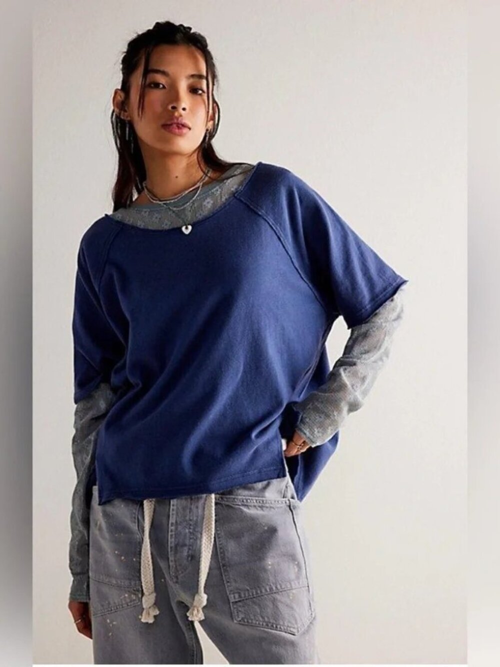 Free People We The Free Keepsake Twofer in Midnight Rain Combo
